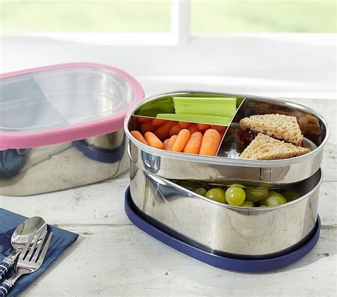 pottery barn stainless steel lunch box review|durable lunch boxes for kids.